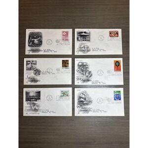 Lot Of 6 United Nations First Day Of Issue Stamp Covers